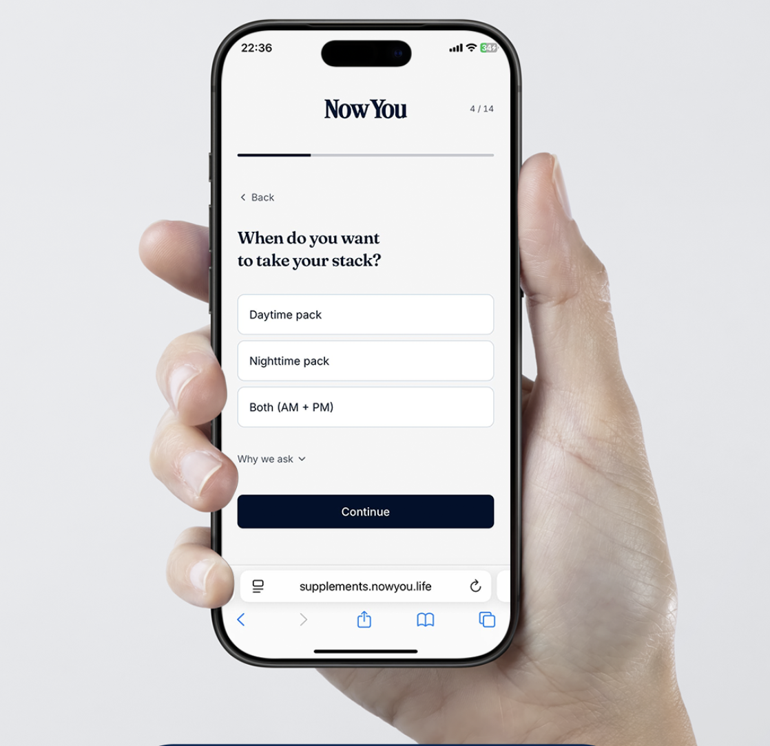 NowYou free assessment on a mobile phone